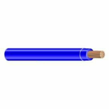 UNIFIED WIRE & CABLE 10 AWG UL THHN Building Wire, Bare copper, 19 Strand, PVC, 600V, Blue, Sold by the FT 000000000047214225